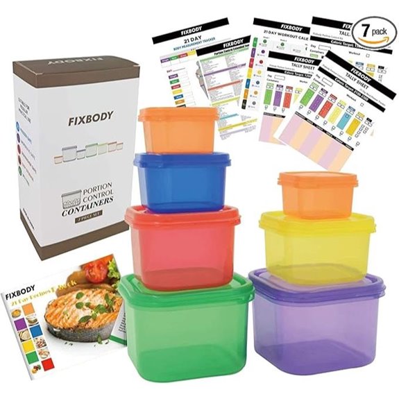 FIXBODY 7Pcs Portion Control Containers Set