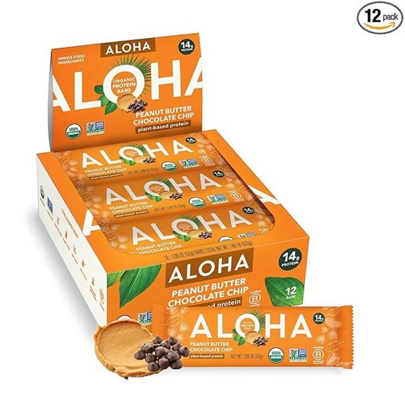 ALOHA Organic Protein Bars: Peanut Butter Chocolate Chip (12)