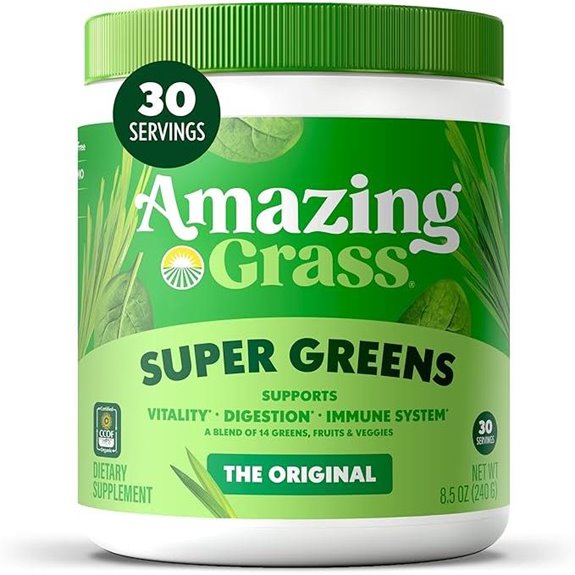 Amazing Grass Greens Blend Superfood Powder with Probiotics