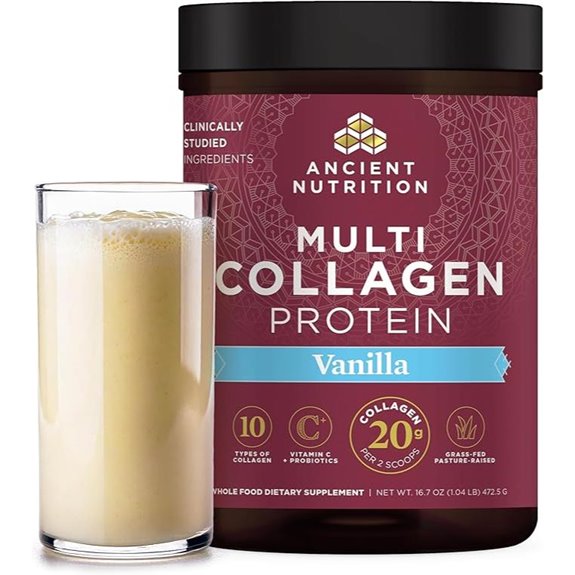 Ancient Nutrition Multi Collagen Peptides Vanilla 45 Servings