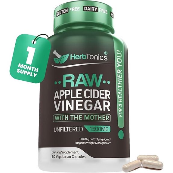 Apple Cider Vinegar Capsules 1500 mg with Mother (60)