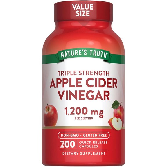 Apple Cider Vinegar Capsules 1200mg &ndash; 200 Count