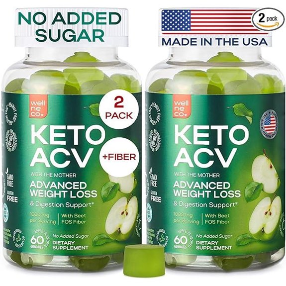 Apple Cider Vinegar Gummies 1000mg (2 Pack)