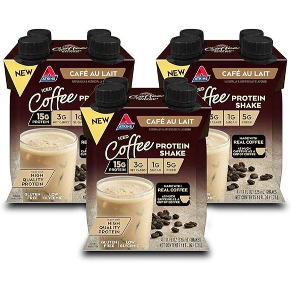 Atkins Café au Lait Protein Shake 12 Count