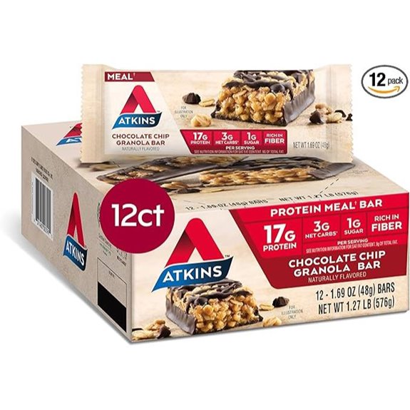 Atkins Chocolate Chip Granola Protein Bars (12)