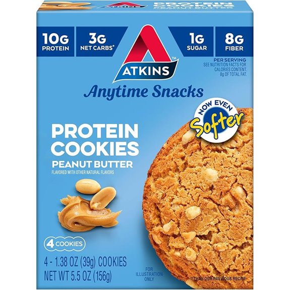 Atkins Peanut Butter High Protein Cookies (4 Count)
