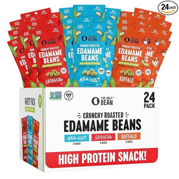 Bean Crunchy Roasted Edamame - 24 Pack Snacks