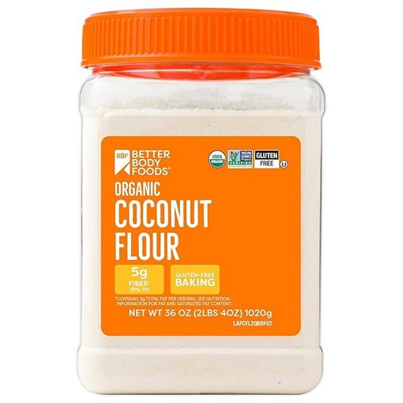 BetterBody Organic Coconut Flour 2.25 lb Jar