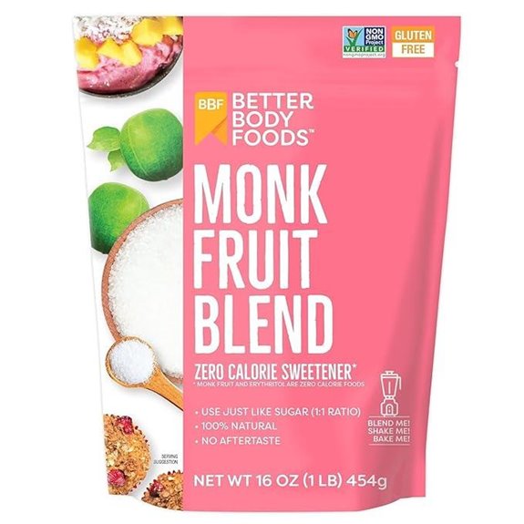 BetterBody Monk Fruit Sweetener Blend Zero Calorie Sugar Sub