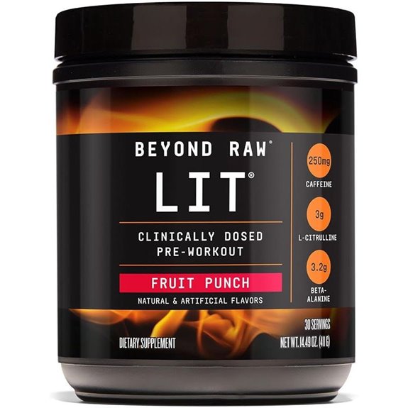 Beyond Raw LIT Pre-Workout - Fruit Punch (30 Servings)