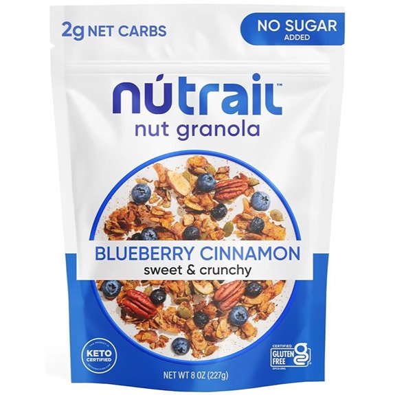 NuTrail Blueberry Cinnamon Nut Granola Cereal (8 oz)