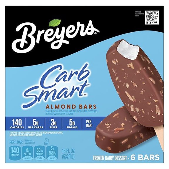 Breyers CarbSmart Almond Bars Frozen Dessert (6 ct)