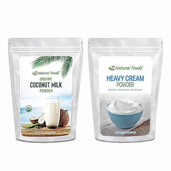 Z Natural Foods Coconut Milk Powder & Creamer Bundle (2x1 lb)