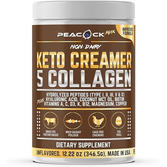 Collagen Keto Coffee Creamer: Collagen MCT B12 Sugar-Free