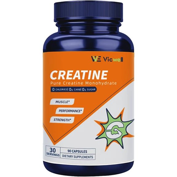 Creatine Monohydrate Capsules – Muscle Support 90 ct