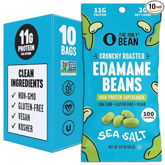Crunchy Dry Roasted Edamame Snacks 10 Pack