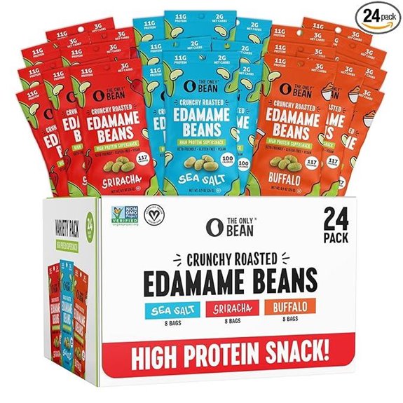 Crunchy Edamame Snacks Variety Pack 24-Pack 0.9oz