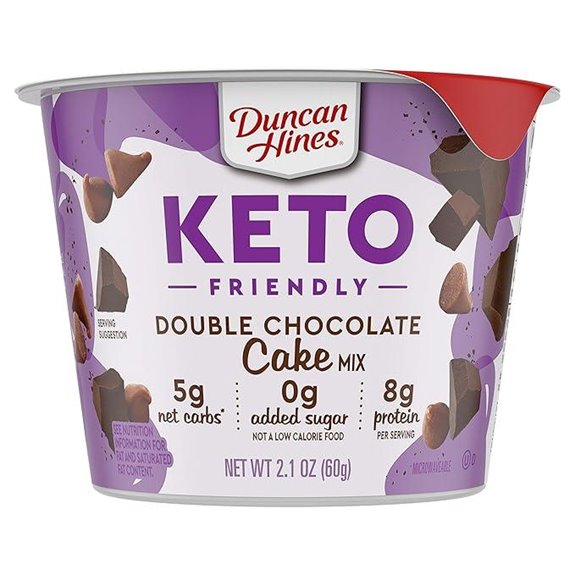 Duncan Hines Keto Double Chocolate Cake Mix Cup