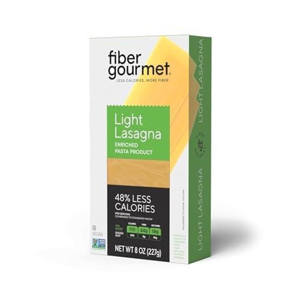 Fiber Gourmet Lasagna Sheets - Low Net Carb Pasta 8 oz