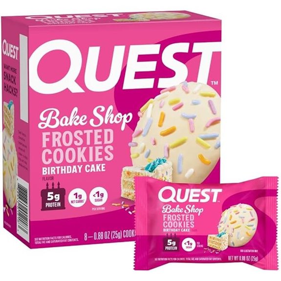 Quest Frosted Protein Cookies – Birthday Cake 10g Protein