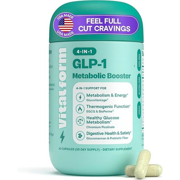 GLP-1 Metabolic Support: 4-in-1 Vegan Capsules