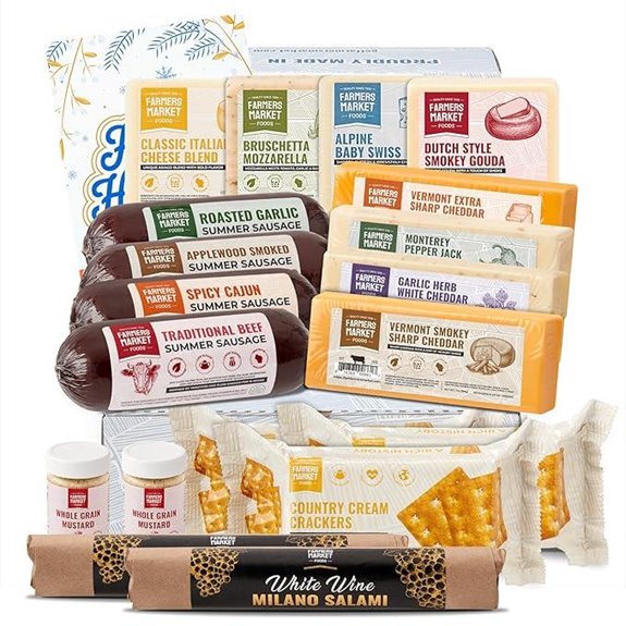 Farmers Market Gift Basket: Gluten Free Keto Cheeses & Meats