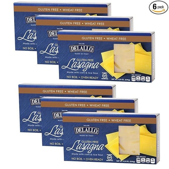 DeLallo Gluten Free Lasagna Noodle Sheets (6 Pack)