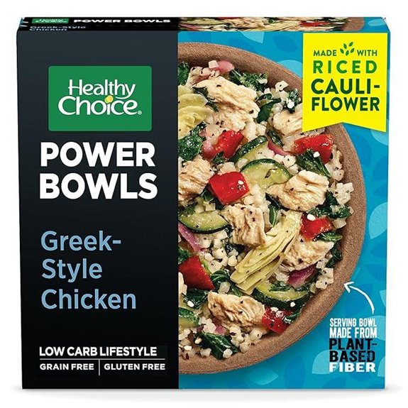Healthy Choice Greek-Style Chicken Bowls with Cauliflower Rice