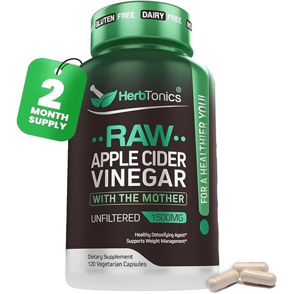 Herbtonics Apple Cider Vinegar Capsules with Mother