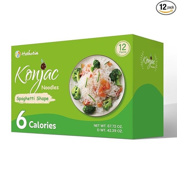 Hethstia Konjac Noodles: Low Carb Spaghetti 12-Pack