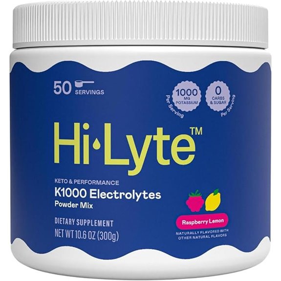 Hi-Lyte Keto K1000 Electrolyte Powder (Raspberry Lemon)