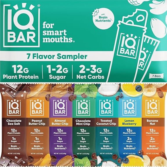 IQBAR Brain & Body Protein Bar Sampler (7 Bars)