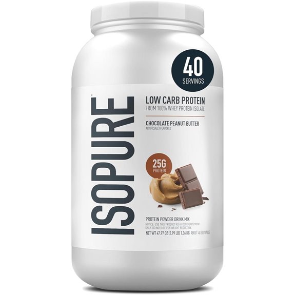 Isopure Low Carb Whey Isolate Protein Powder Chocolate Peanut Butter