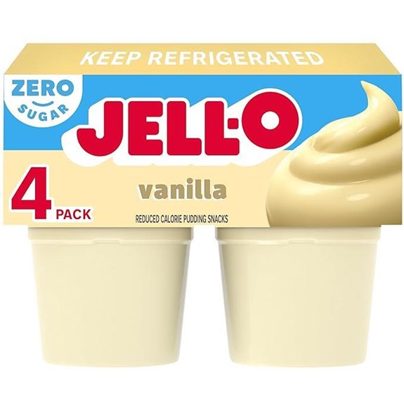 Jell-O Vanilla Sugar-Free Pudding Snacks (4x)