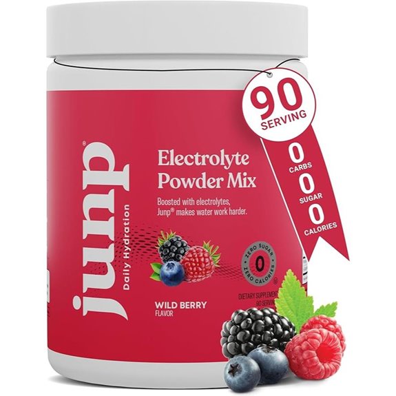 JUNP Electrolytes Powder Zero-Calorie Wild Berry Flavor