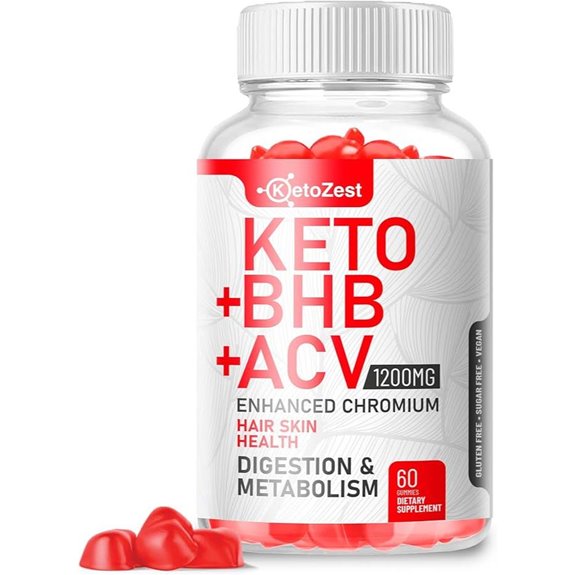 Keto ACV BHB Gummies with Vitamin D3 Zinc