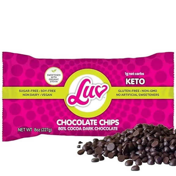 Keto Chocolate Chips Stevia-Sweetened 1g Net Carb