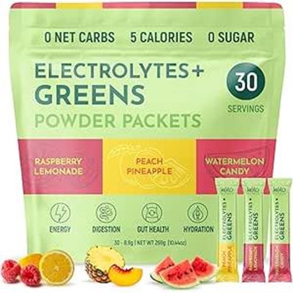 Keto Electrolytes Plus Greens Powder Packets