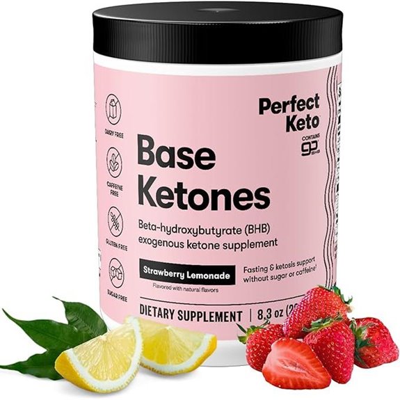 Keto Exogenous Ketones Powder Strawberry Lemonade 8.57 oz