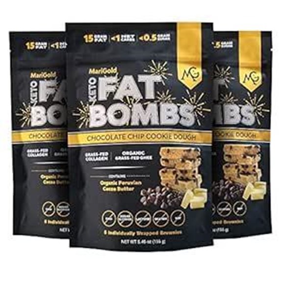 MariGold Keto Fat Bombs: Chocolate Chip Cookie Dough