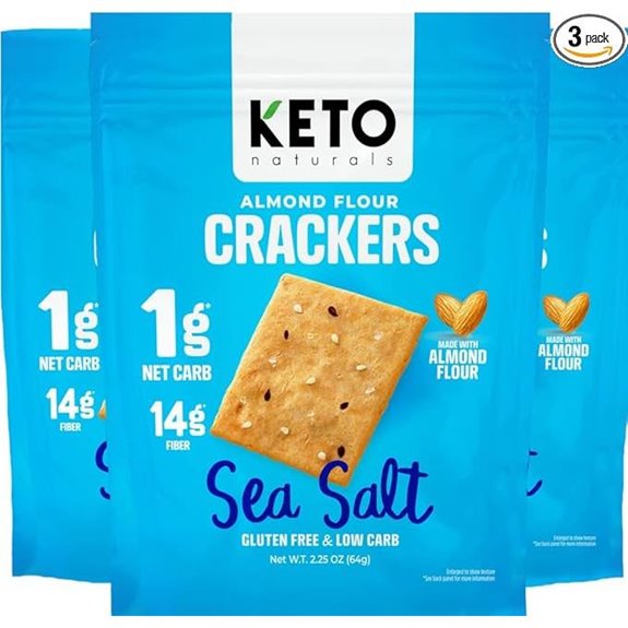 Keto Low Carb Sea Salt Crackers (3 Pack)