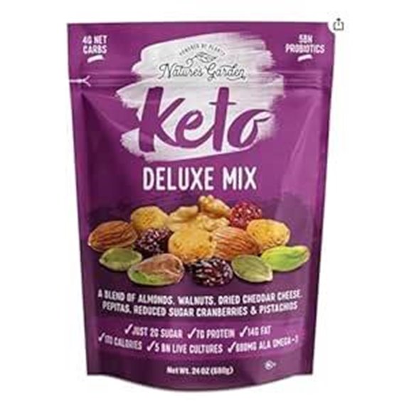 Keto Deluxe Mix Snack: Probiotic Nut Cheese Balls