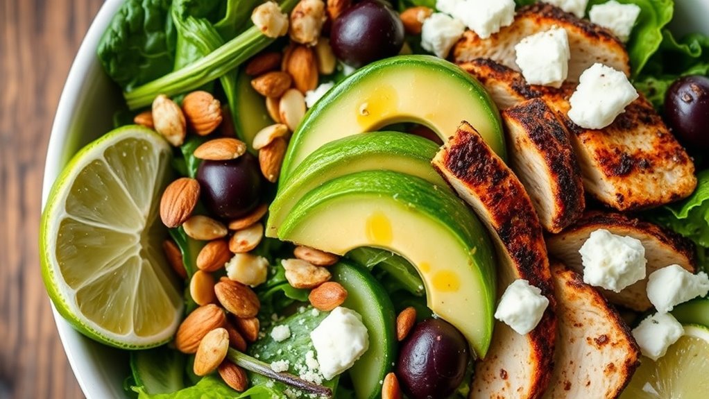 keto salads high fat textured satisfaction