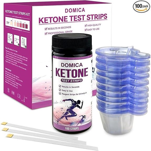 ketone test strips with cups