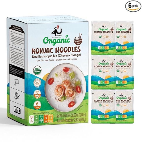 YUHO Konjac Shirataki Noodle 6-Pack Low Carb Pasta