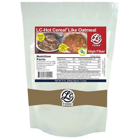 lc foods hot cereal low carb no sugar added