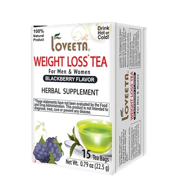Loveeta Wellness Weight Loss Tea Blackberry (15 Bags)