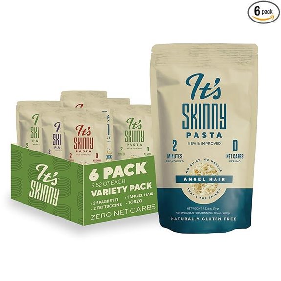 Low Carb Skinny Pasta Variety Pack (6 Packs)