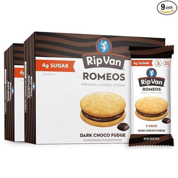 Rip Van Romeos Dark Chocolate Fudge Cookies (Low Sugar)