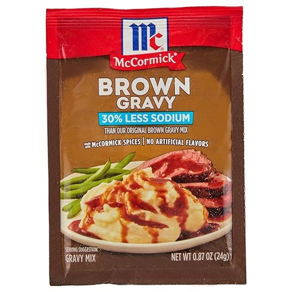 McCormick 30% Less Sodium Brown Gravy Mix 0.87 oz
